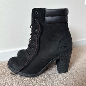 Timberland Tillston black heel lace up boots
